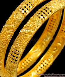 BR1381-2.8 Premium Forming Enamel Pattern Gold Plated Bangles Diwali Offer
