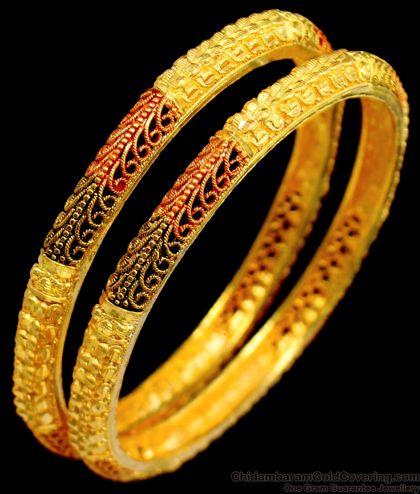 BR1385-2.6 Festival Special Collection Enamel Forming Gold Bangles For Ladies