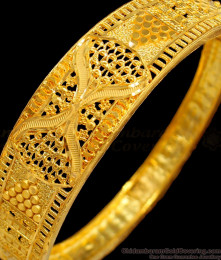 BR1391-2.8 Sleek Across Diameter Grand Bridal Screw Type Model Gold Forming Bangle
