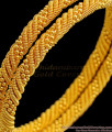 BR1397-2.4 Heavy Solid Flower Design Gold Bangles Set Of Two Buy Online