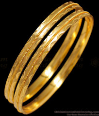 BR1409-2.10 Size Set of Two One Gram Gold Bangle Designs For Daily Use BR1409-2.10 Size Set of Two One Gram Gold Bangle Designs For Daily Use