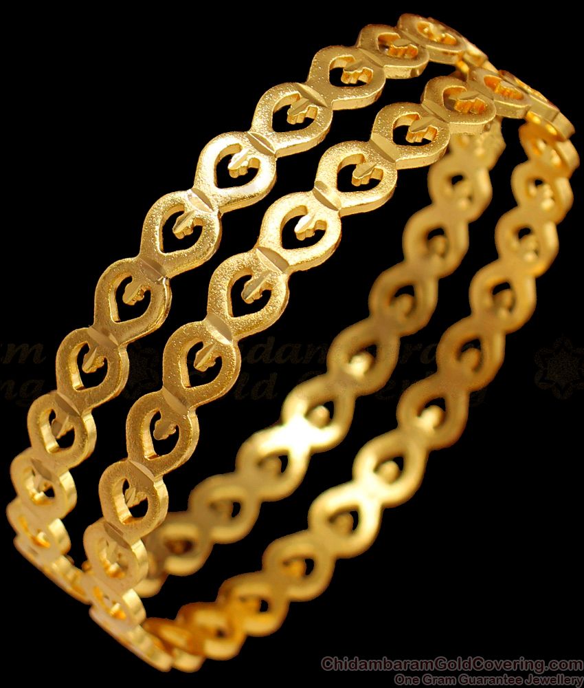 BR1410-2.6 New Arrival Heart Design Plain Gold Bangles For Ladies BR1410-2.6 New Arrival Heart Design Plain Gold Bangles For Ladies