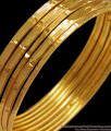 BR1419-2.4 Simple Design Set Of Eight Gold Plated Bangles Daily Wear Jewellery