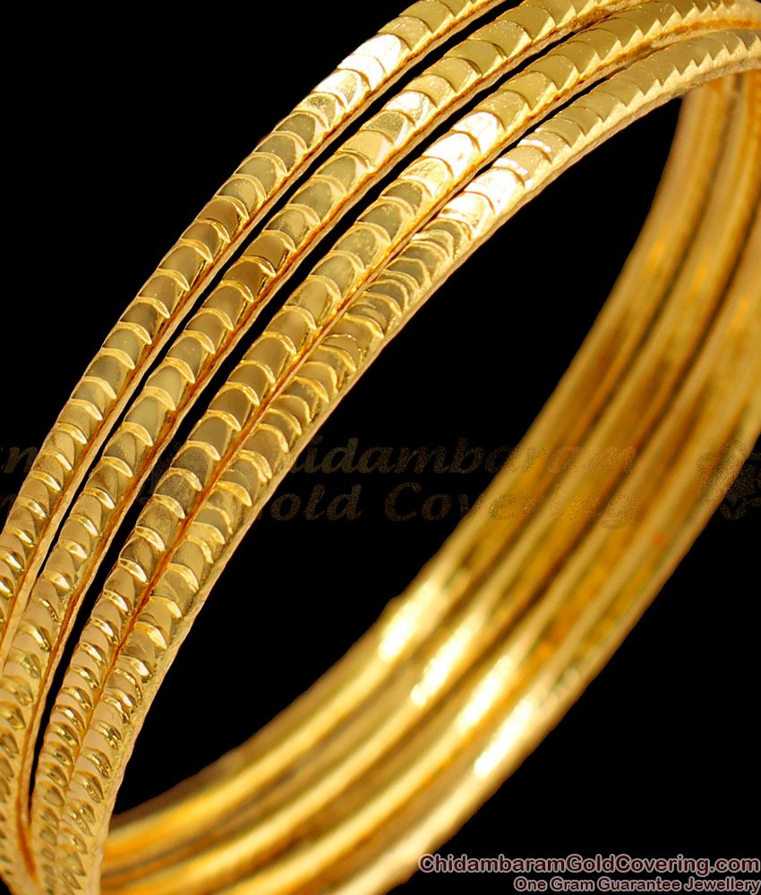BR1427-2.4 Set of Four South Indian Thin Bangles For Womens Rough Use