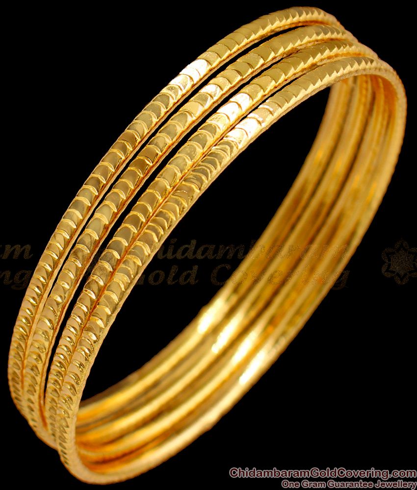 BR1427-2.10 Set of Four South Indian Thin Bangles For Womens Rough Use