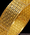 BR1430-2.6 Size Plain Broad Gold Honey Comb Pattern Bridal Bangles Set 