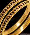 BR1432-2.4 Black Beads Karumani Gold Bangles Collections Nalla Pusalu Gajulu