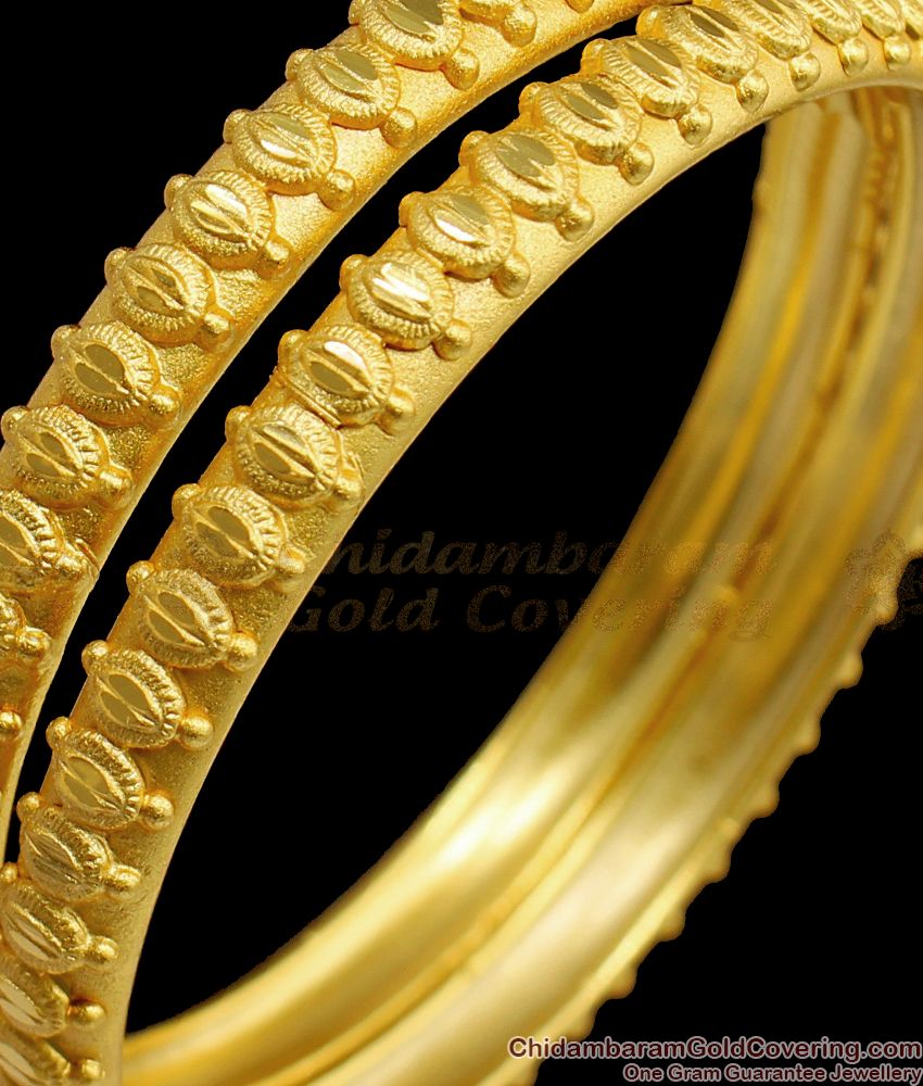 BR1434-2.4 Matt Design Real Gold Forming Pattern Unique Bangle Collections