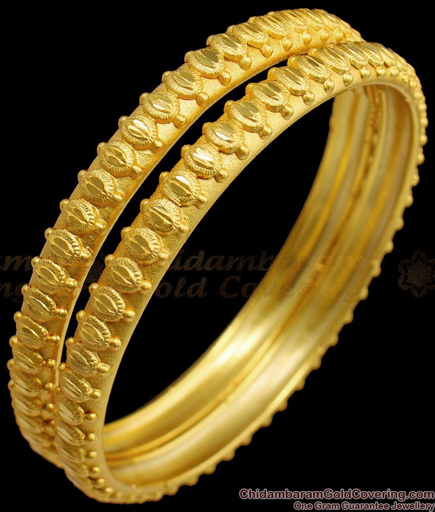 BR1434-2.10 Matt Design Real Gold Forming Pattern Unique Bangle Collections