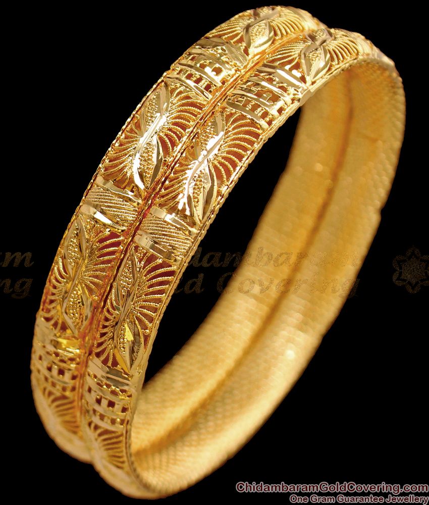 BR1441-2.8 Trendy Thick Kerala Gold Bangle Design For Women Buy Online