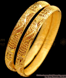 BR1447-2.10 Gold Kada Bangles Design For Functions Buy Online