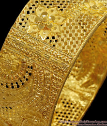 BR1449-2.6 Plain Broad Gold Kada Bangle Forming Collections