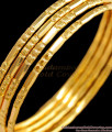 BR1455-2.6 Thin Gold Bangles Design Set Of Four Gold Plated Jewelry Daily Wear