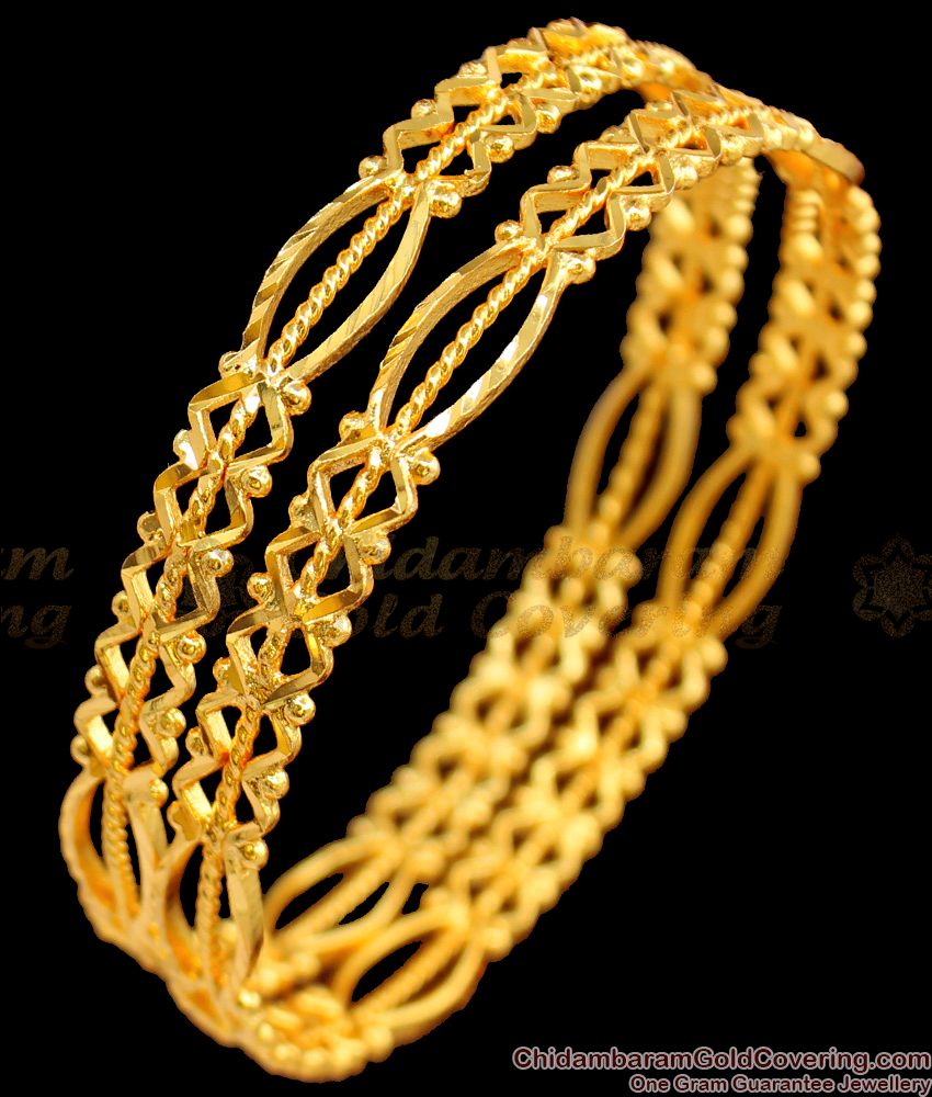 BR1461-2.4 Latest One Gram Gold Bangles For Women Buy Online