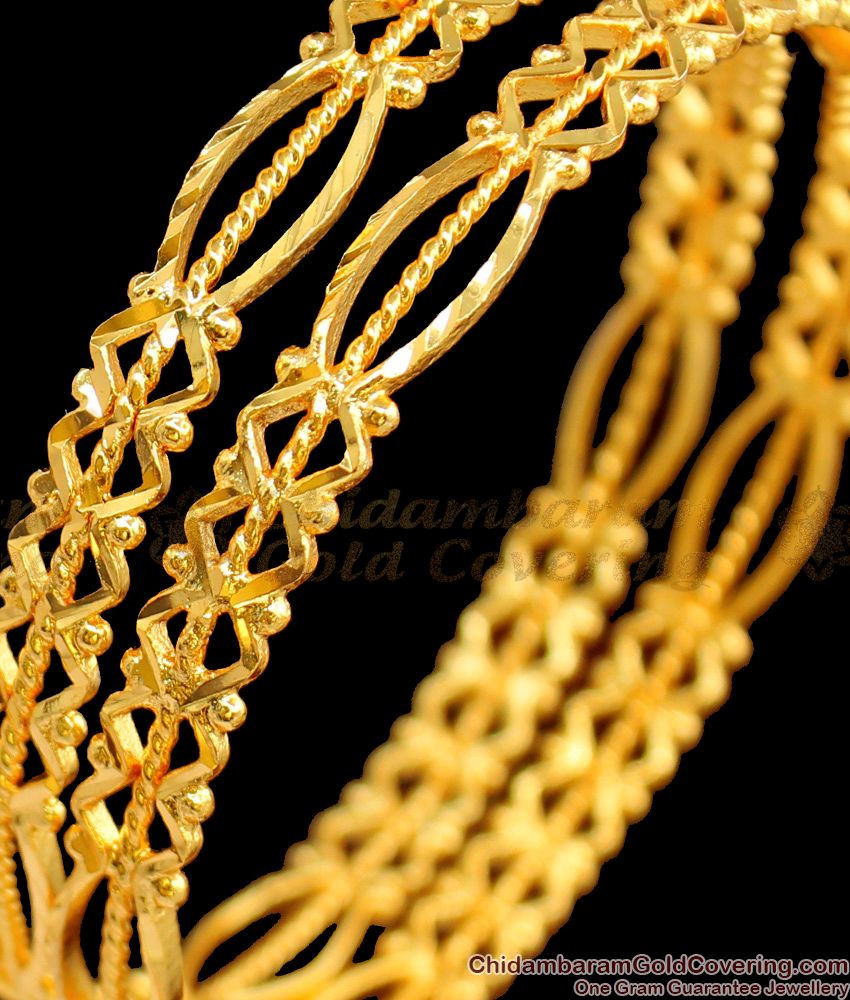 BR1461-2.4 Latest One Gram Gold Bangles For Women Buy Online