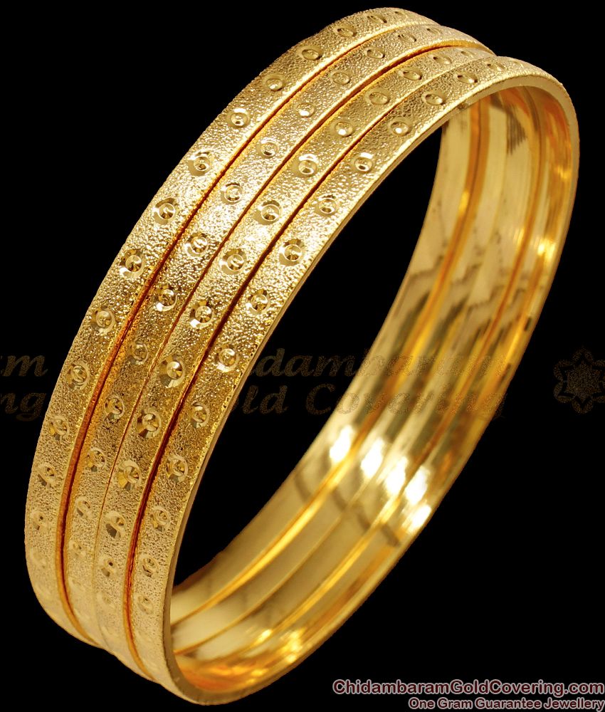 BR1464-2.6 Shining Gold Guarantee Bangles Design Set Of Four ...