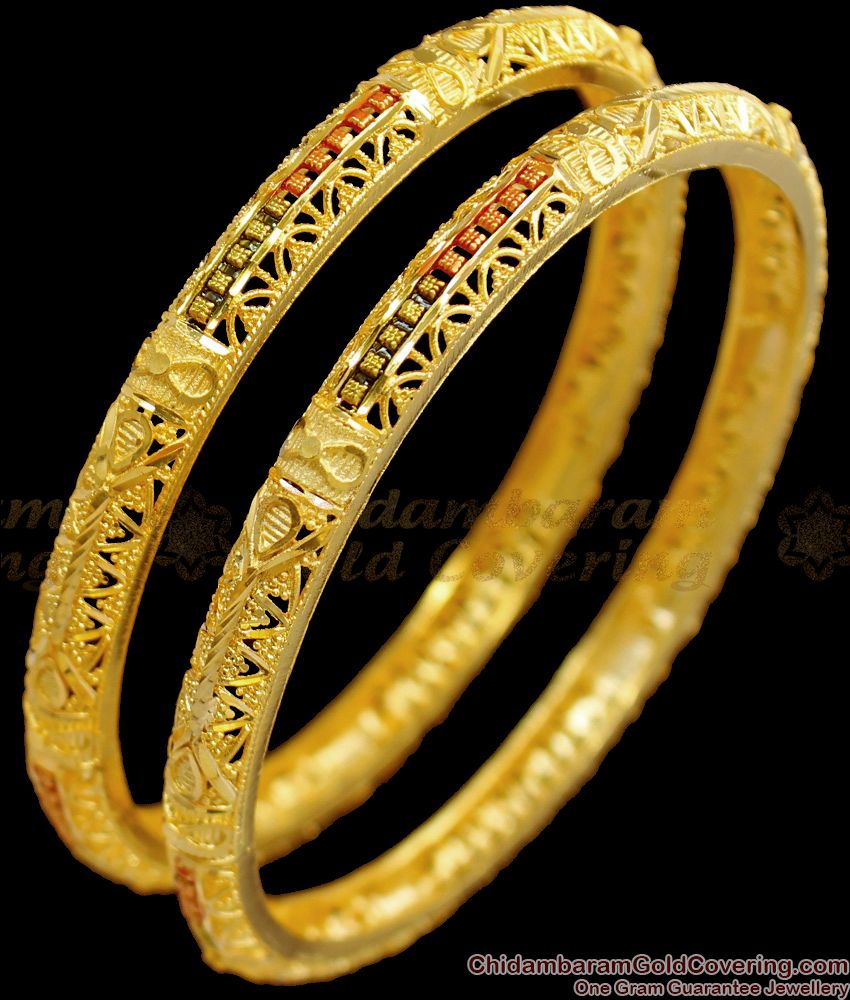 BR1469-2.4 Stunning Enamel Guarantee  Bangles Gold Plated Jewelry