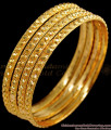 BR1481-2.6 Daily Wear Gold Bangles Muthu Design For Ladies South Indian Jewelry