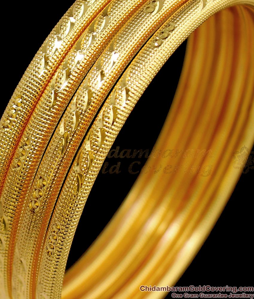 BR1487-2.6 Latest Daily Wear Gold Bangles For Ladies South Indian Jewelry Buy Online