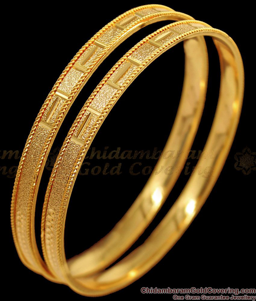 BR1488-2.4 Traditional Gold Bangles Designs Online Collections