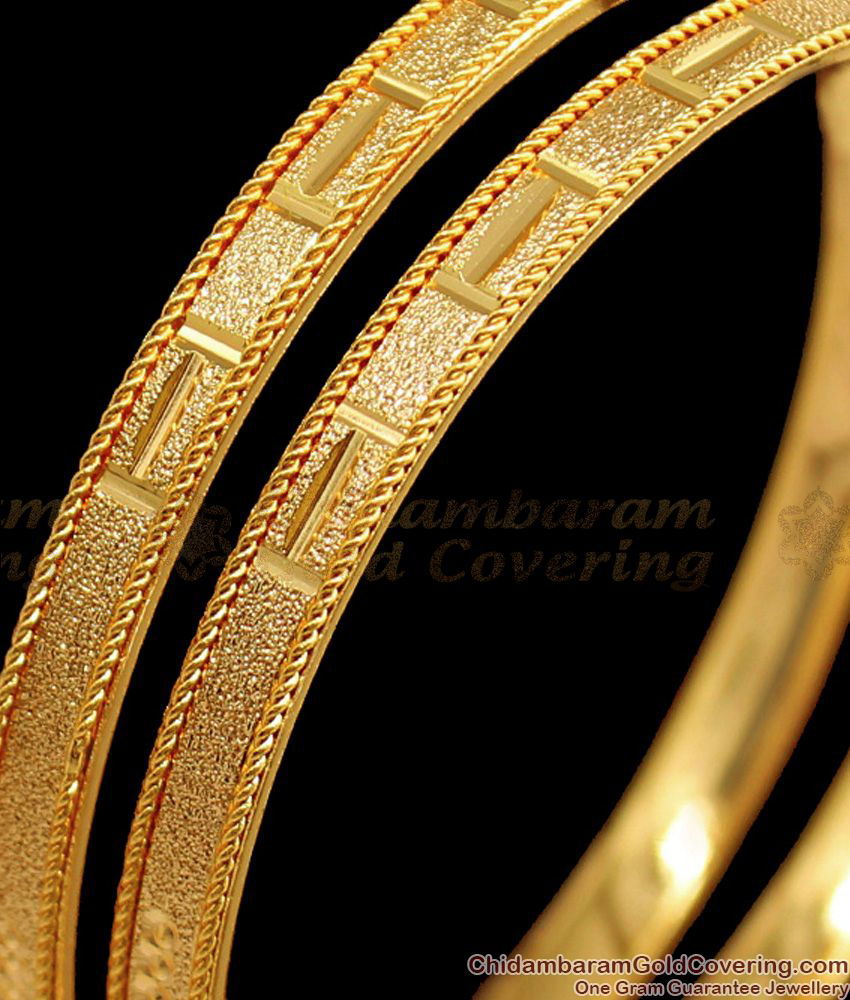 BR1488-2.4 Traditional Gold Bangles Designs Online Collections