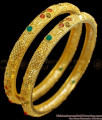 BR1491-2.8 Trendy Kundan Work Leaf Pattern Gold Forming Bangles For Ladies