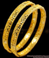 BR1495-2.6 Trendy Leaf Pattern Plain Gold Forming Bangles Bridal Collection Jewelry