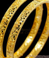 BR1495-2.4 Trendy Leaf Pattern Plain Gold Forming Bangles Bridal Collection Jewelry