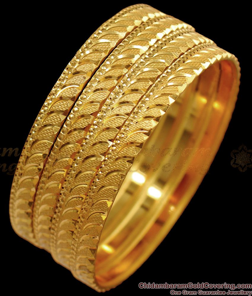 BR1500-2.6 Traditional Daily Wear Gold Bangles Design For Ladies South Indian Jewelry Buy Online