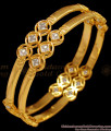 BR1503-2.4 Original Impon White Stone Design Gold Bangle Collection First Quality