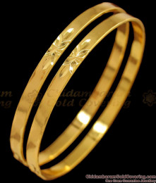BR1512-2.8 Latest Simple Plain Daily Wear Original Impon Gold Bangle Collections BR1512-2.8 Latest Simple Plain Daily Wear Original Impon Gold Bangle Collections