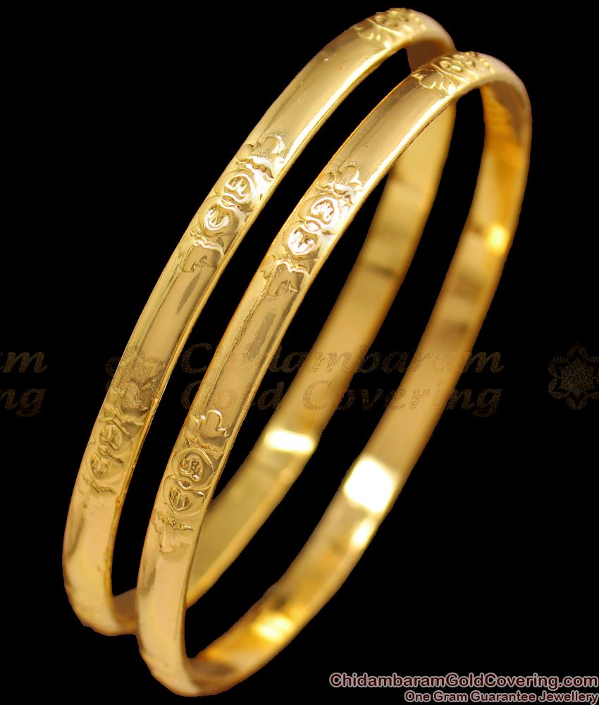BR1518-2.8 Fast Moving Original Impon Gold Bangle Collections From Chidambaram Gold Covering
