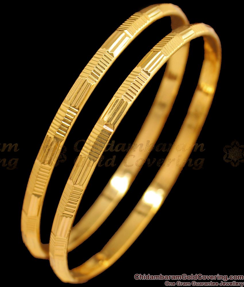 BR1521-2.4 Unique Pattern Original Impon Gold Bangle Designs Gold Plated Jewelry