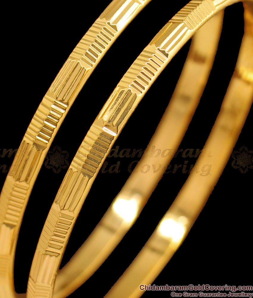 BR1521-2.6 Unique Pattern Original Impon Gold Bangle Designs Gold Plated Jewelry