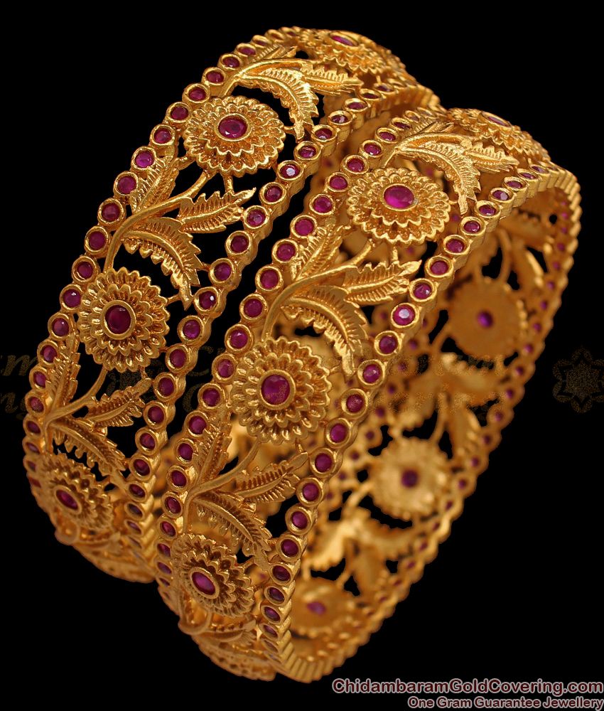 BR1528-2.4 Size Premium Antique Kada Bangles Collection 