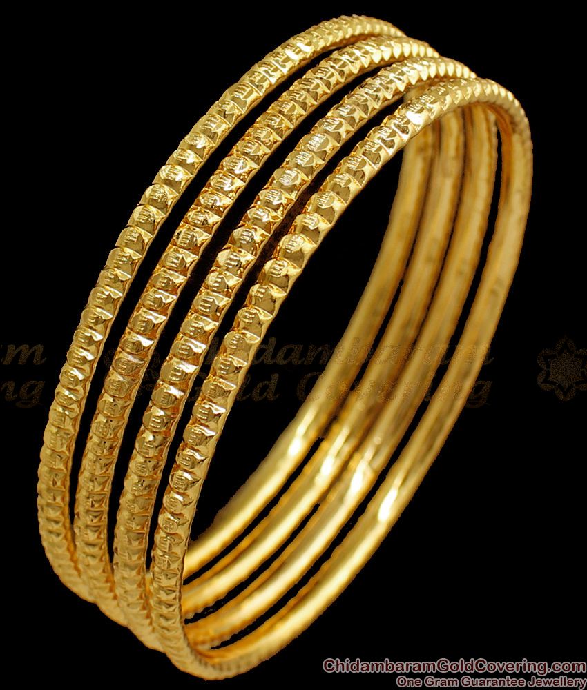 BR1558-2.8 Trendy Gold Bangles Daily Wear Collections