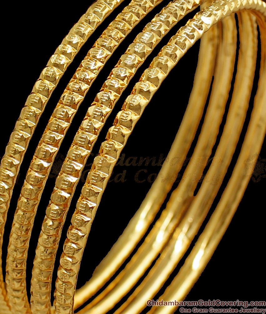 BR1558-2.4 Trendy Gold bangles For Daily Wear Collections