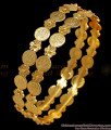 BR1560-2.4 New Arrival Lakshmi Coin Design Gold Bangles