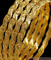 BR1562-2.10 Gorgeous Gold Plated Set Of Four Bangles For Daily Wear