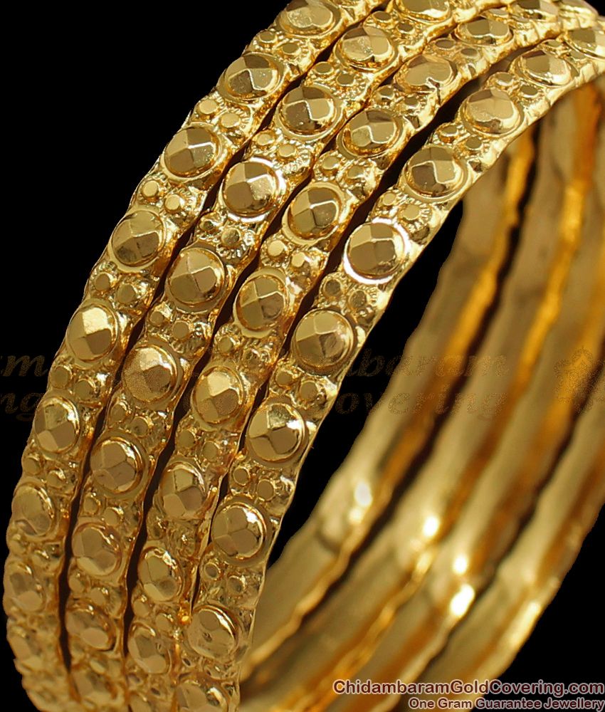 BR1569-2.4 Daily Wear One Gram Gold Bangles For Ladies