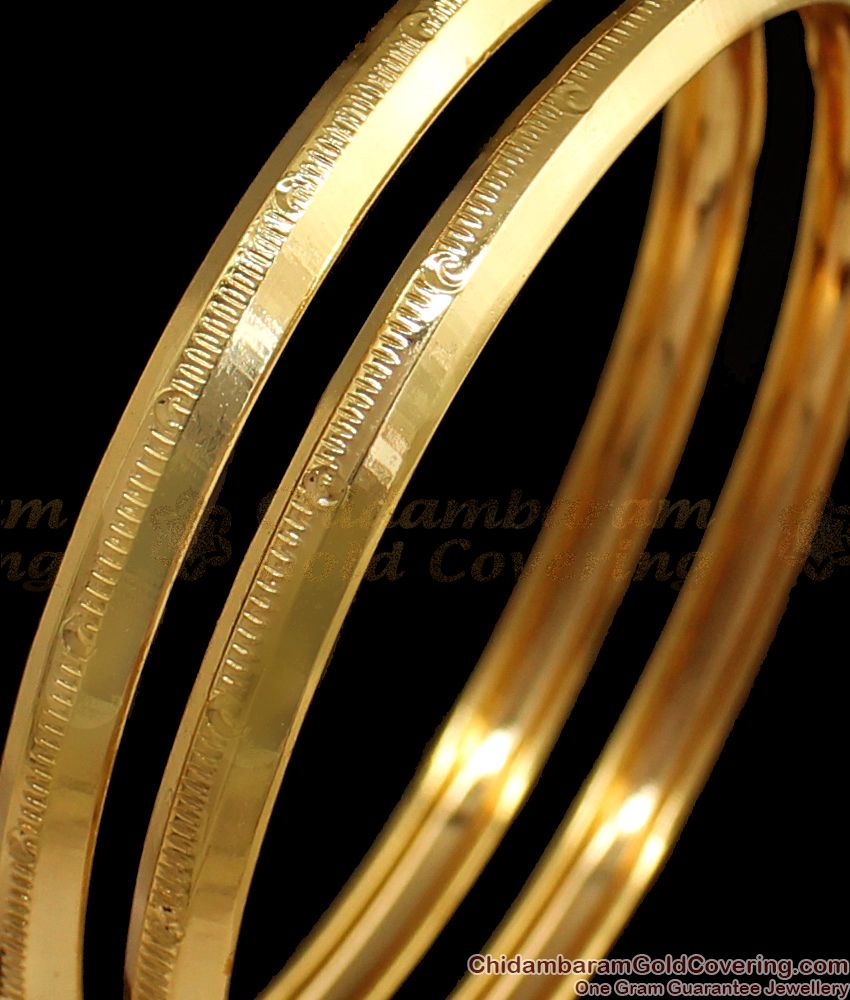 BR1571-2.10 Simple And Plain Impon Bangles For Daily Wear