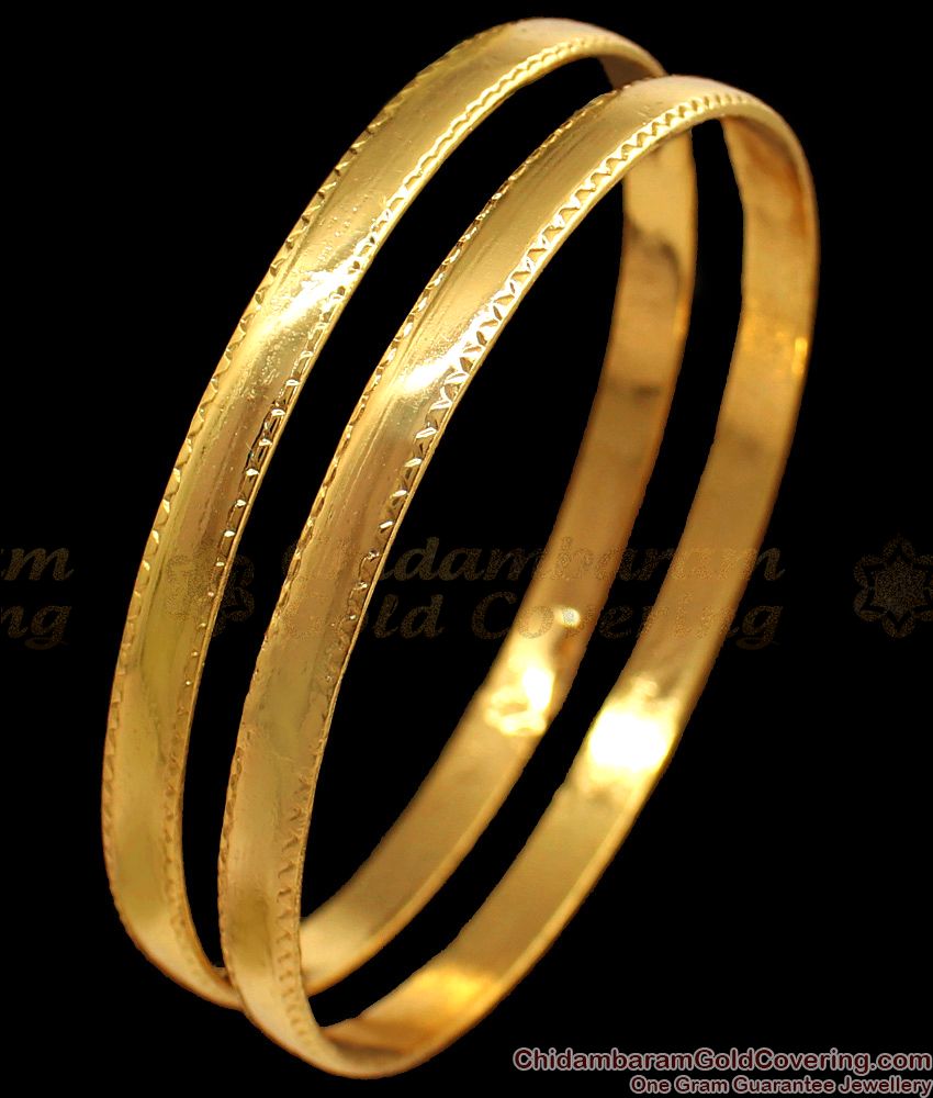 BR1577-2.4 Simple And Stylish Gold Impon Bangles For Daily Wear