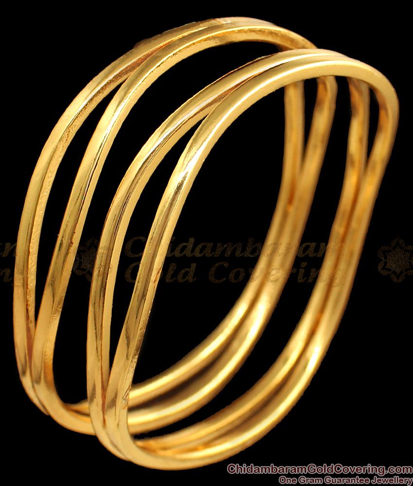 BR1578-2.6 Fabulous Double Line Zig Zag Impon Bangles For Party Wear