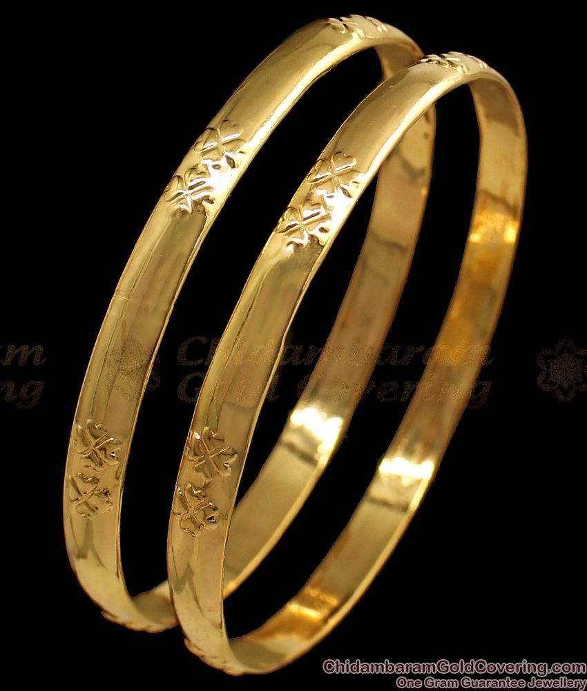 BR1580-2.4 Stunning Collection Impon Gold Bangles For Daily Wear