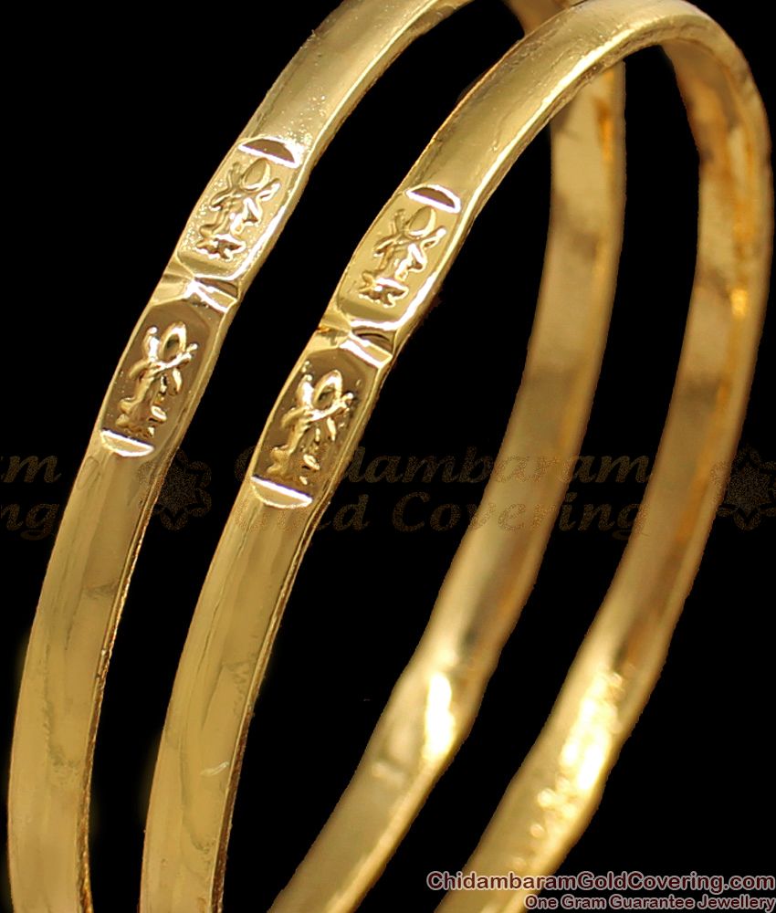 BR1582-2.4 New Lakshmi Impon Gold Bangles For Daily Wear