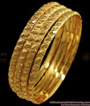 BR1586-28 Traditional One Gram Gold Bangles For Ladies