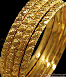 BR1586-210 Traditional One Gram Gold Bangles For Ladies
