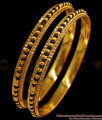 BR1604-2.8 Traditional Karugamani Black Balls Design Gold Bangles Daily Use