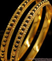 BR1604-2.4 Traditional Karugamani Black Balls Design Gold Bangles Daily Use