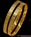 BR1606-2.10 Attractive Plain Gold Bangle Collections For Women Daily Use